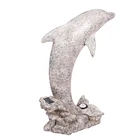 Solar LED Light Quanzhou Crafts Dolphin Ornaments Garden Life Size Resin Animals