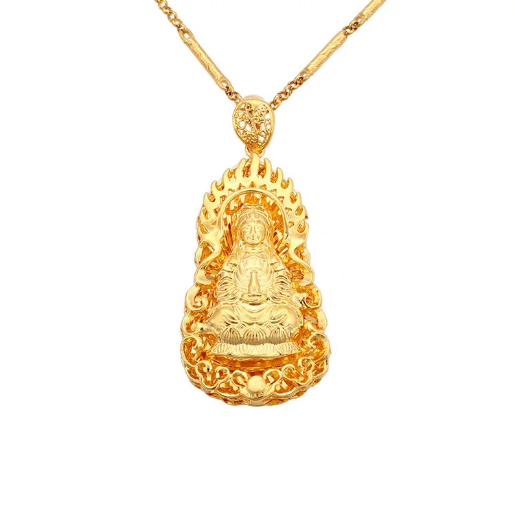 Xuping costume jewellery brass alloy gold plating flame buddha Guanyin charms pendant
Xuping costume jewellery brass alloy gold plating flame buddha Guanyin charms pendant