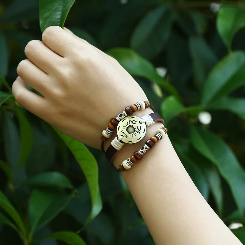 12 constellations Bracelet Bead Marking Design Fashion Leather Bracelet Lobster Buckle Style Mix Wholesale
12 constellations Bracelet Bead Marking Design Fashion Leather Bracelet Lobster Buckle Style Mix Wholesale