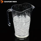 Transparent plastic LED pitcher beer jug 1.5 Liters with spout for beer promotion