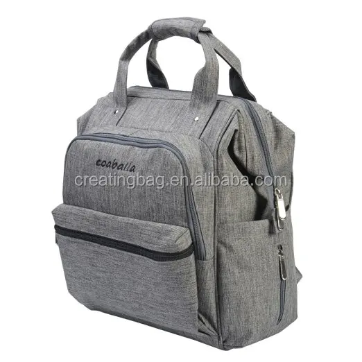 Multi-Function Travel Diaper Bag Backpack Organizer for Men and Women- Extra Large/Grey