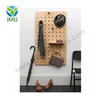 YM07255 customized hat display rack for retail storec block display with holes eco-friendly wood retail clothing display rack