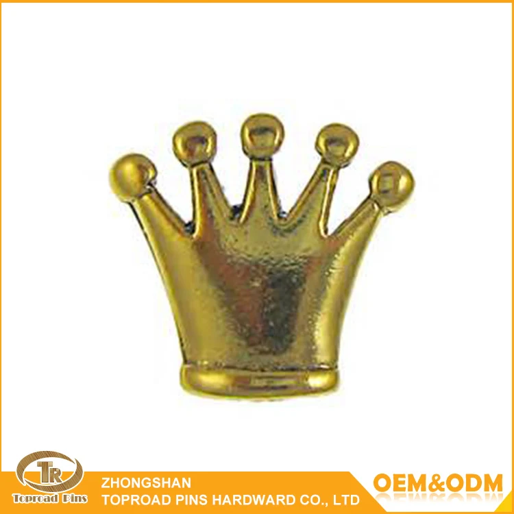 Promotional crown metal lapel pin gold lapel pins of china manufacturers