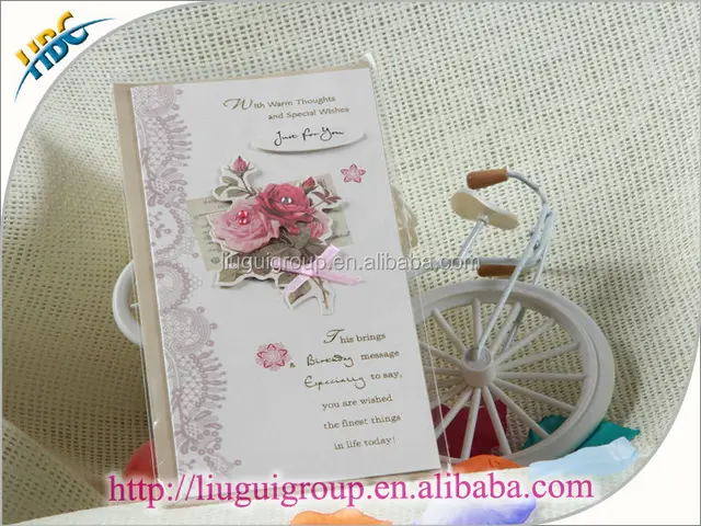 2014 hot & newest customized 3d greeting card /blessing card