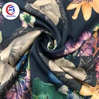 stock textile designer floral printed satin fabric stock for women' garment