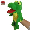 China Manufacturer musical hand puppet custom stuffed plush animal toy frog hand puppet with croak voice for kids' gift