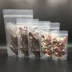 transparent frozen stand up pouch thick and strong no printing plastic nylon bags zipper for sea food