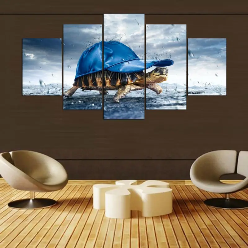 Top-Rated-Canvas-Print-Modular-Abstract-Pictures-Framework-Canvas-5-Panel-Animal-The-Tortoise-Home-Decor (1)