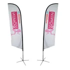 Custom Advertising Printed Feather Beach Teardrop Flag For Sale