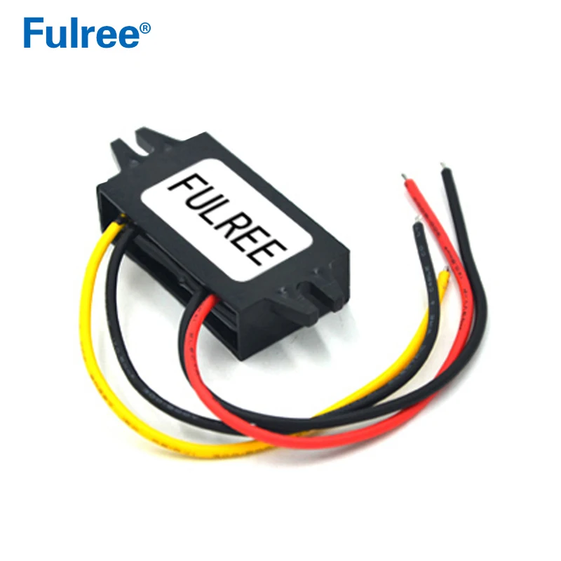 Fulree 48V 36V 24V (20-60V) to 12V 1A 2A 3A DC DC Converter 48VDC to 12VDC Voltage Step Down Buck Car Truck Vehicle Power