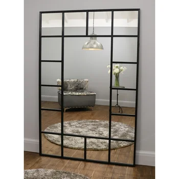 Antique Black Industrial Wholesale Full Length Wall Mirror View