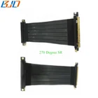 PCI-E GEN 3.0 PCIe 3.0 16X to X16 Riser Extension Cable run GTX 1080Ti 2080Ti 270 Degree SR for 1U 2U Server/Computer