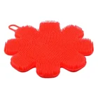 Fruit Vegetable Cleaner BPA Free Silicone Sponge Brush Scrubber Dishwashing Pot Washing Brush