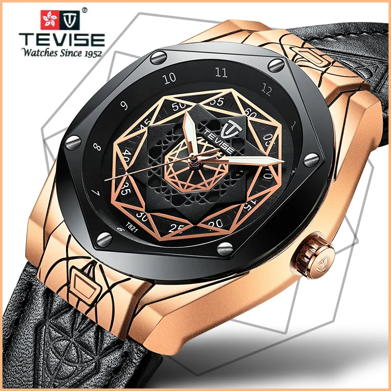 Tevise T821 New Fashion Multifunctional Mechanical Waterproof Genuine Leather Watch Men, As the picture
Tevise T821 New Fashion Multifunctional Mechanical Waterproof Genuine Leather Watch Men, As the picture