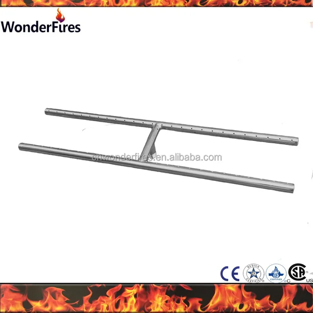 garden hot sale h shape gas stainless steel fire pit burners