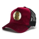 Metal plate logo custom velvet trucker hat