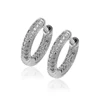 92445-xuping fashion ltaly jewelry huggies earring ,silver color jewellery white gold earrings samples