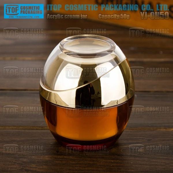 egg shaped container YJ-OH 30g 50g 80g special designer jars plastic acrylic colour paint items for sale in bulk