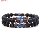 Fashion Bracelet Set Natural stone bead For men and Women Wood bead Bracelet Set 8mm