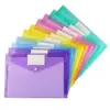 Plastic Envelopes Clear Document Folders US Letter A4 Size File Envelopes with Label Pocket & Snap Button Closure