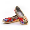 Custom High Quality Comfortable Light Flat Embroidered Cloth Shoes
