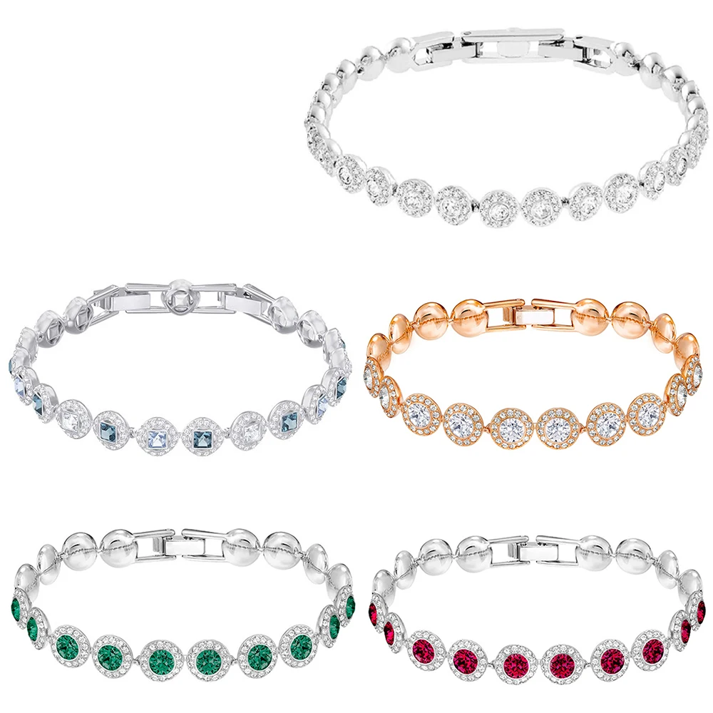 2019 SWA High Quality Products Rose Gold Crystal Personality Buckle Bracelet Women Fashion Jewelry Accessories Girlfriend Gift
2019 SWA High Quality Products Rose Gold Crystal Personality Buckle Bracelet Women Fashion Jewelry Accessories Girlfriend Gift