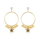 Eico Dainty Fashion Gold Huggie Earrings North Star Cubic Zirconia Hoop Earrings For Women
