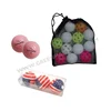 Hollow plastic balls best practice golf in mesh net bag