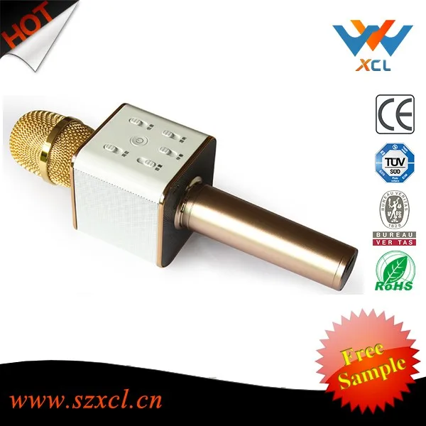 factory oem stereo bluetooth speaker Q7 karaoke microphone speaker, Golden;sliver;blue
factory oem stereo bluetooth speaker Q7 karaoke microphone speaker, Golden;sliver;blue