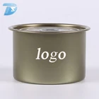 Customized 2pieces tinplate easy open caviar tin can of food tuna cans with lid