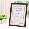 Chinese red wood color A4 Honorary certificate photo frame/A4 picture frame for sale