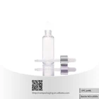 Hot sale round shape glass hair oil bottle with glass pipette dropper