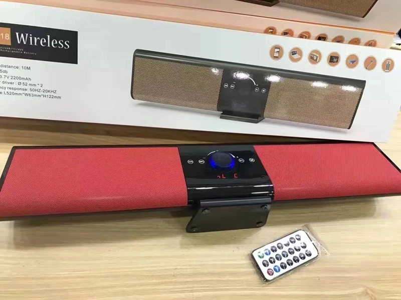TG-018 Hot 3D Stereo wireless speaker 2019 Soundbar with Remote Controller Radio FM TF USB MP3 Music Player home theater - ANKUX.COM