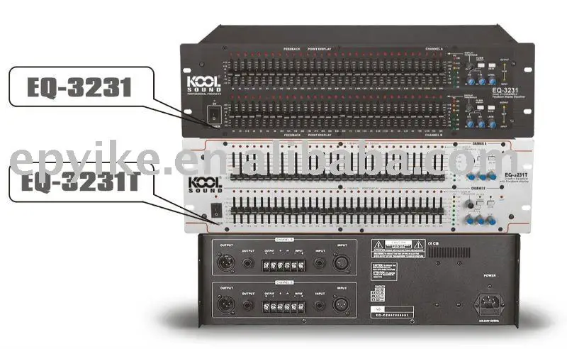 EQ-3231-Profissional Sistema de Som Equalizador/Display 31 Band Equalizador Gráfico Estéreo com Feedback
