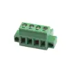 green 5.08mm pcb brass screw plug in terminal blocks with mounting flange