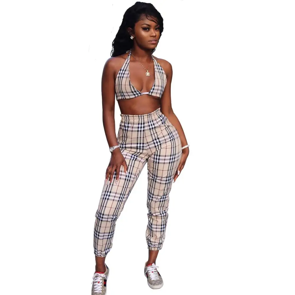 2019 new Lady fashion plaid three-piece short plaid Blazer +tube top and High waist slacks women sexy Suits
2019 new Lady fashion plaid three-piece short plaid Blazer +tube top and High waist slacks women sexy Suits
