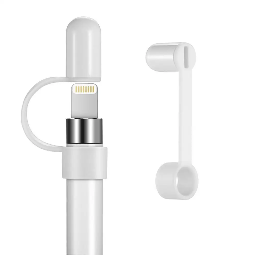 For Apple Pencil Cap, Apple Pencil Magnetic Replacement Cap with Silicon Holder for iPad Pro 9.7/10.5"/12.9" and iPad, White
For Apple Pencil Cap, Apple Pencil Magnetic Replacement Cap with Silicon Holder for iPad Pro 9.7/10.5"/12.9" and iPad, White