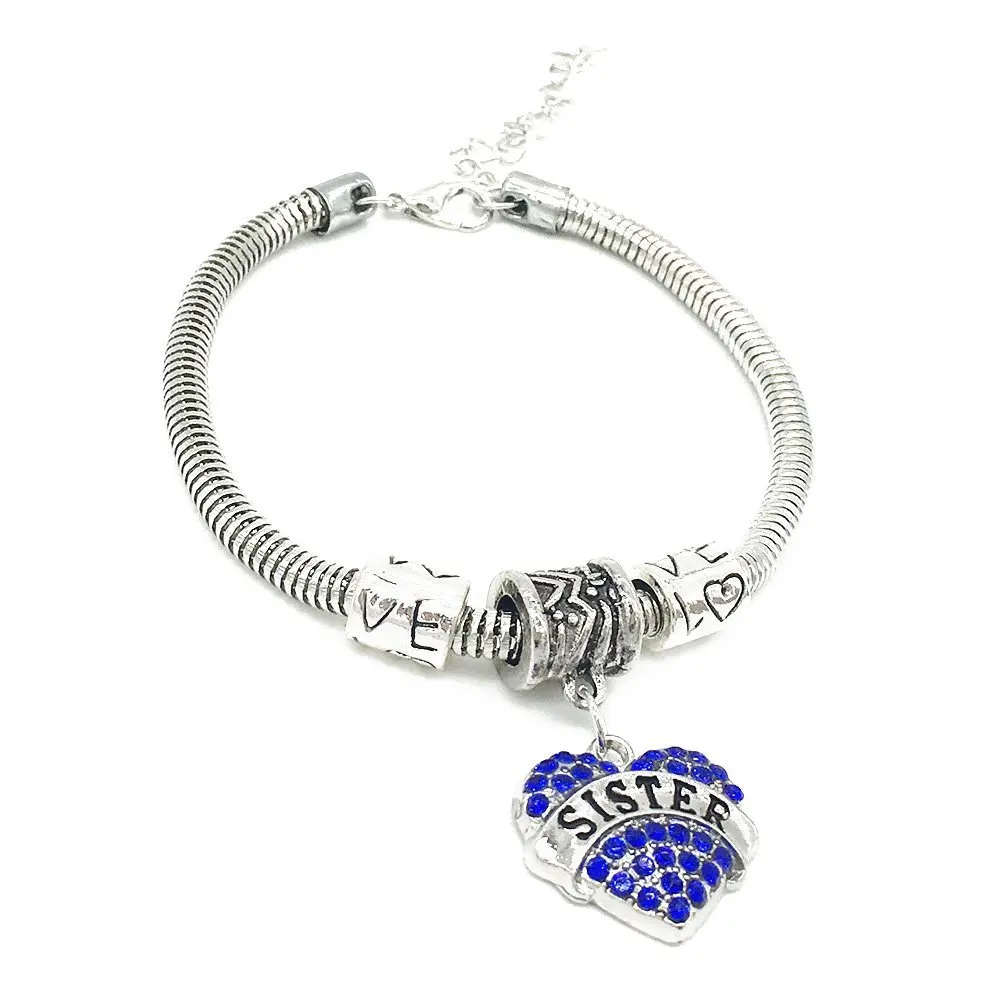 love heart bracelet - sodial(r)women jewelry crystal rhinestone