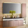2014 New Design Oppein Luxury Double Hanging Glass Bathroom Cabinets