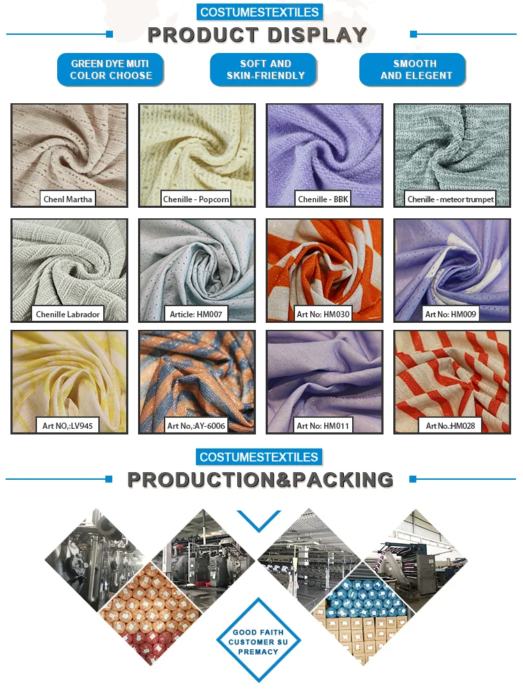 Furnishing woven jacquard poly chenille fabric