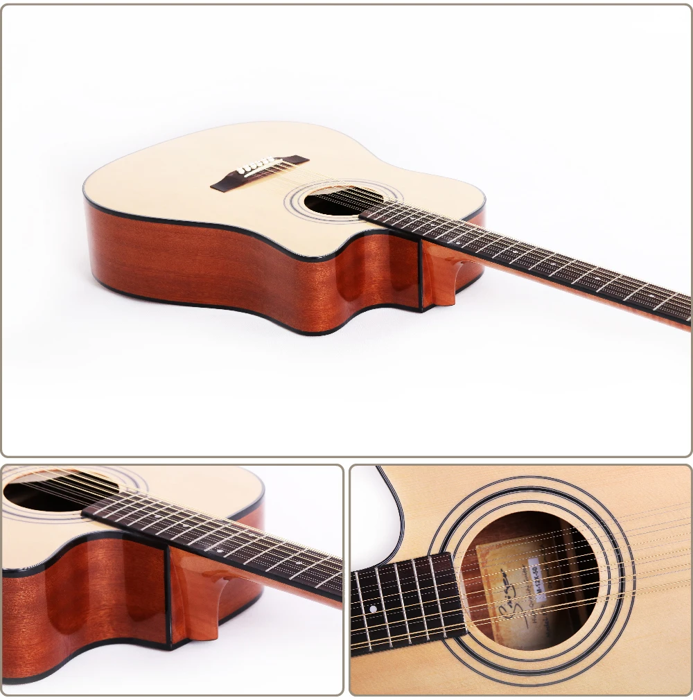 Hot sale High quality 12 string acoustic guitar with best price