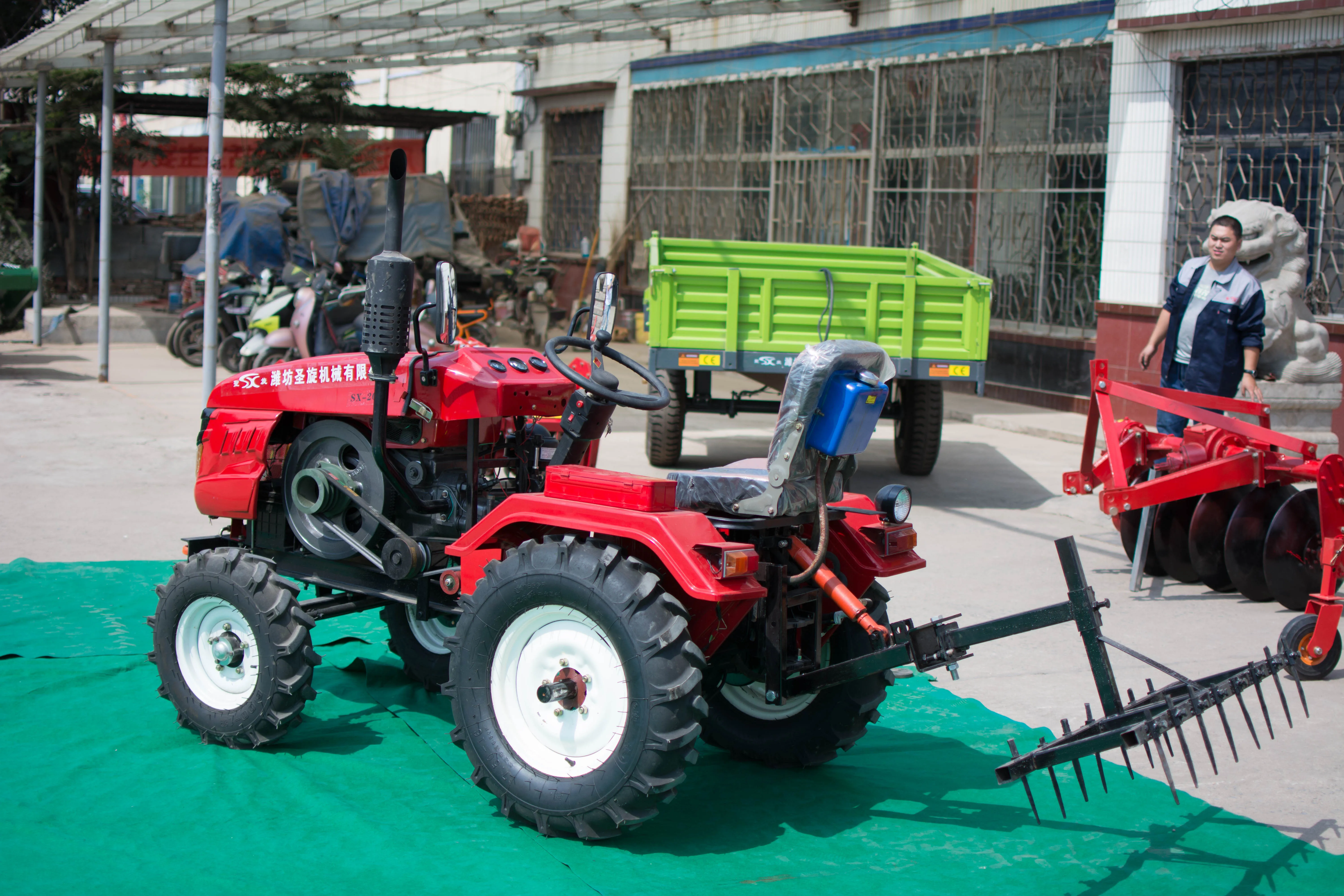 CE approved farm used 20 hp mini tractor with plow