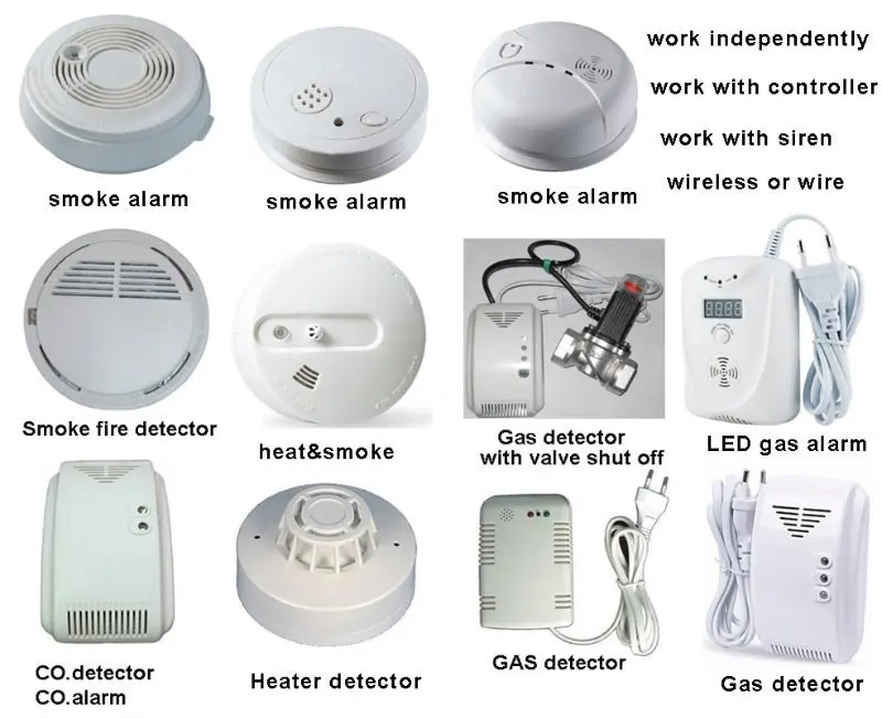 الغاز alarmsmoke alarmco alarmheater sensortemperature