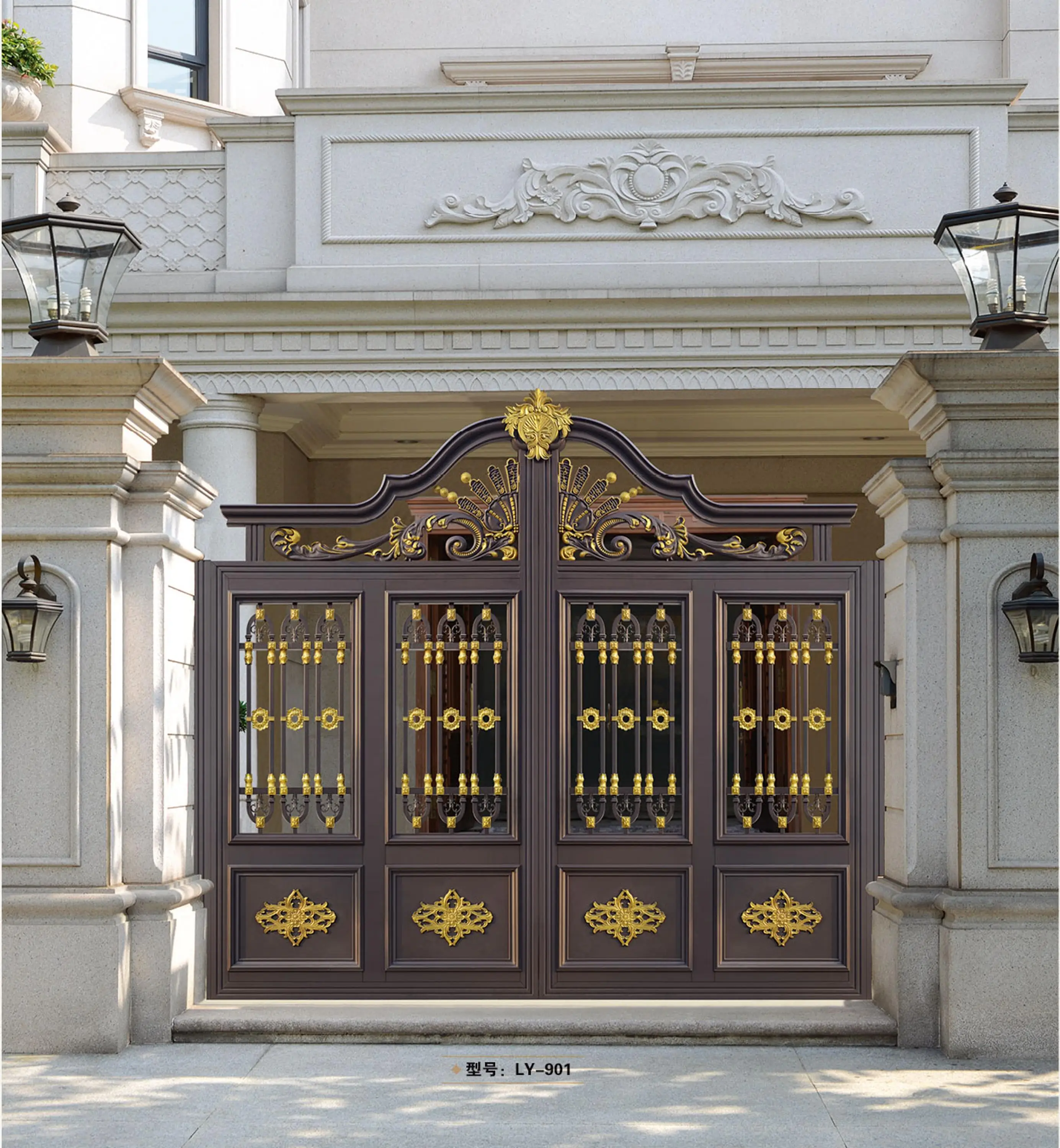 Luxurious Home Apartment Front Door Wrought Iron House Gate