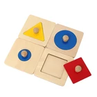 Montessori Material Classic and attractive Montessori educational wooden Single and Multiple Shape Puzzles toys for kids