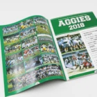 High quality color printing folded flyer saddle stitching brochure custom