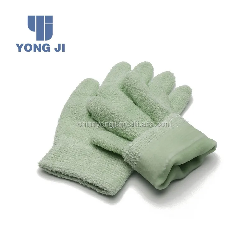Cotton spa moisturizing cooling gel spa glove