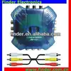 Factory price 3 ways AV Switch /Selector RCA ,red/yellow/bule color,plastic case