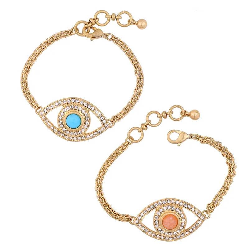 Sl00630 Fashion Jewelry Design Gold Plated Chain Women Evil Acrylic Eye Charm Bracelet
Sl00630 Fashion Jewelry Design Gold Plated Chain Women Evil Acrylic Eye Charm Bracelet