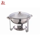 Stainless Steel Round Chafing Dish Food Warmer With Glass Lid